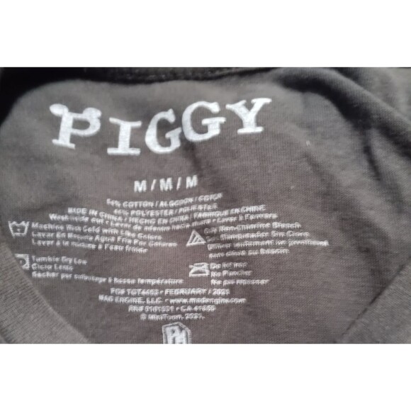 Piggy Gamer Shirt  Short Sleeve T Shirt medium grey - Picture 2 of 4